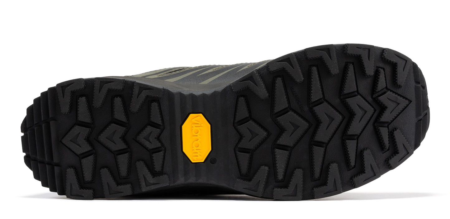 Metallic Green Waterproof Hiking Boots Vibram Traction Lug Durable Outdoor