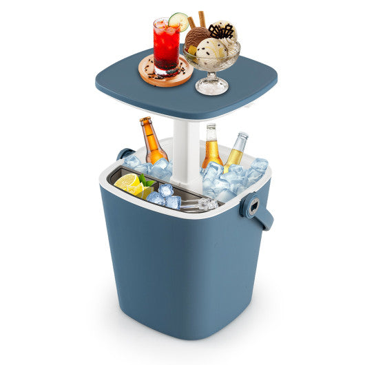 3 in 1 Portable Cooler Bar Table Lift Top Outdoor