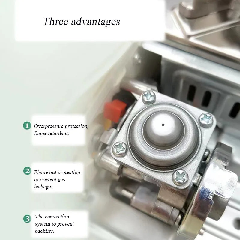Mini Portable Gas Stove 3.5KW Stainless Steel Outdoor Camping Cooking