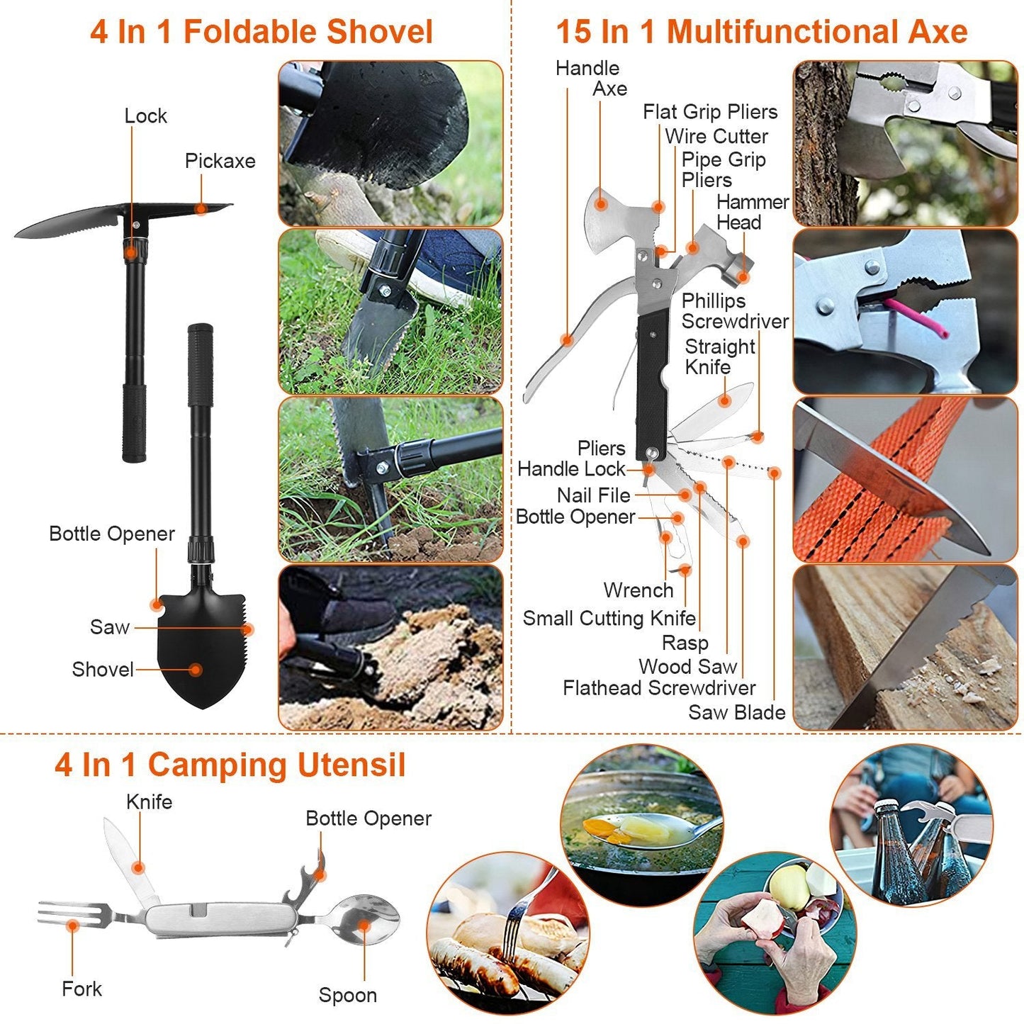 125Pcs Survival Kit Professional Emergency Tactical First Aid Outdoor Gear