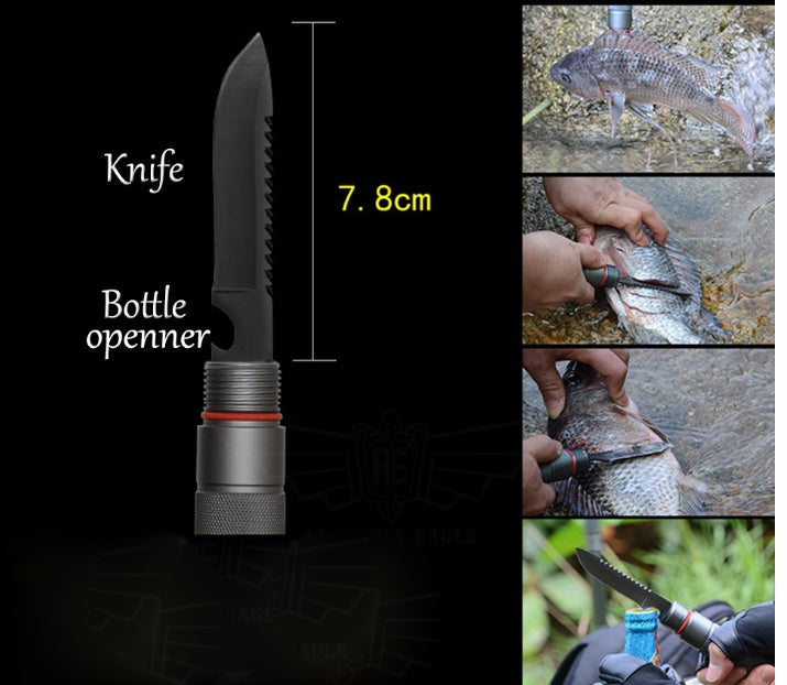 Multifunctional Tactical Alpenstock Hiking Stick Durable Outdoor Camping Walking Tool