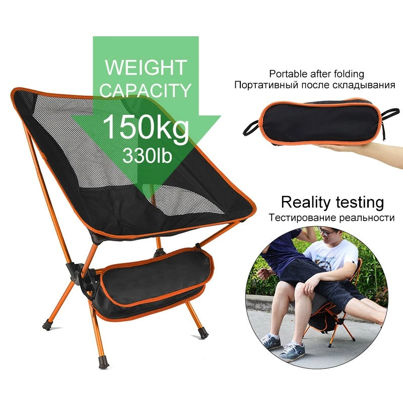 Ultralight Folding Camping Chair High Load Portable Outdoor Hiking Seat