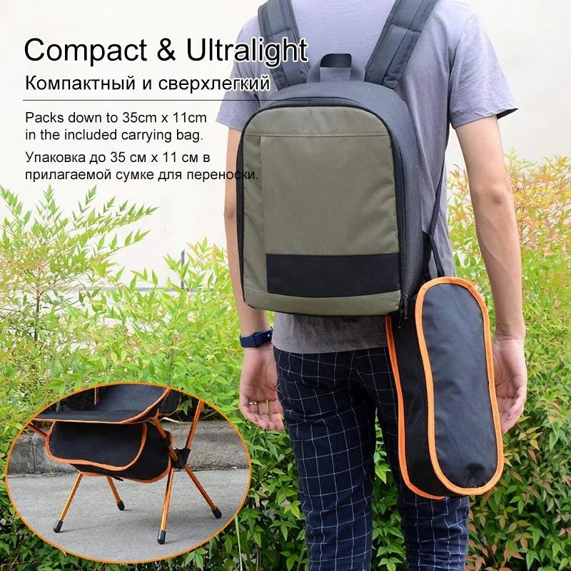 Ultralight Folding Camping Chair High Load Portable Outdoor Hiking Seat