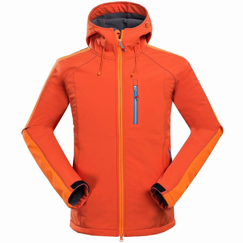 Mens Outdoor Soft Shell Jacket Windproof Durable Mountaineering Camping Wear