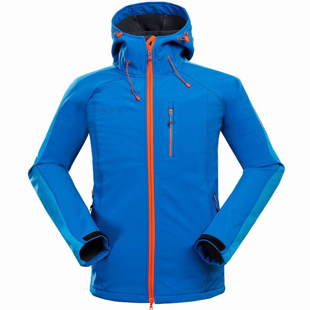 Mens Outdoor Soft Shell Jacket Windproof Durable Mountaineering Camping Wear