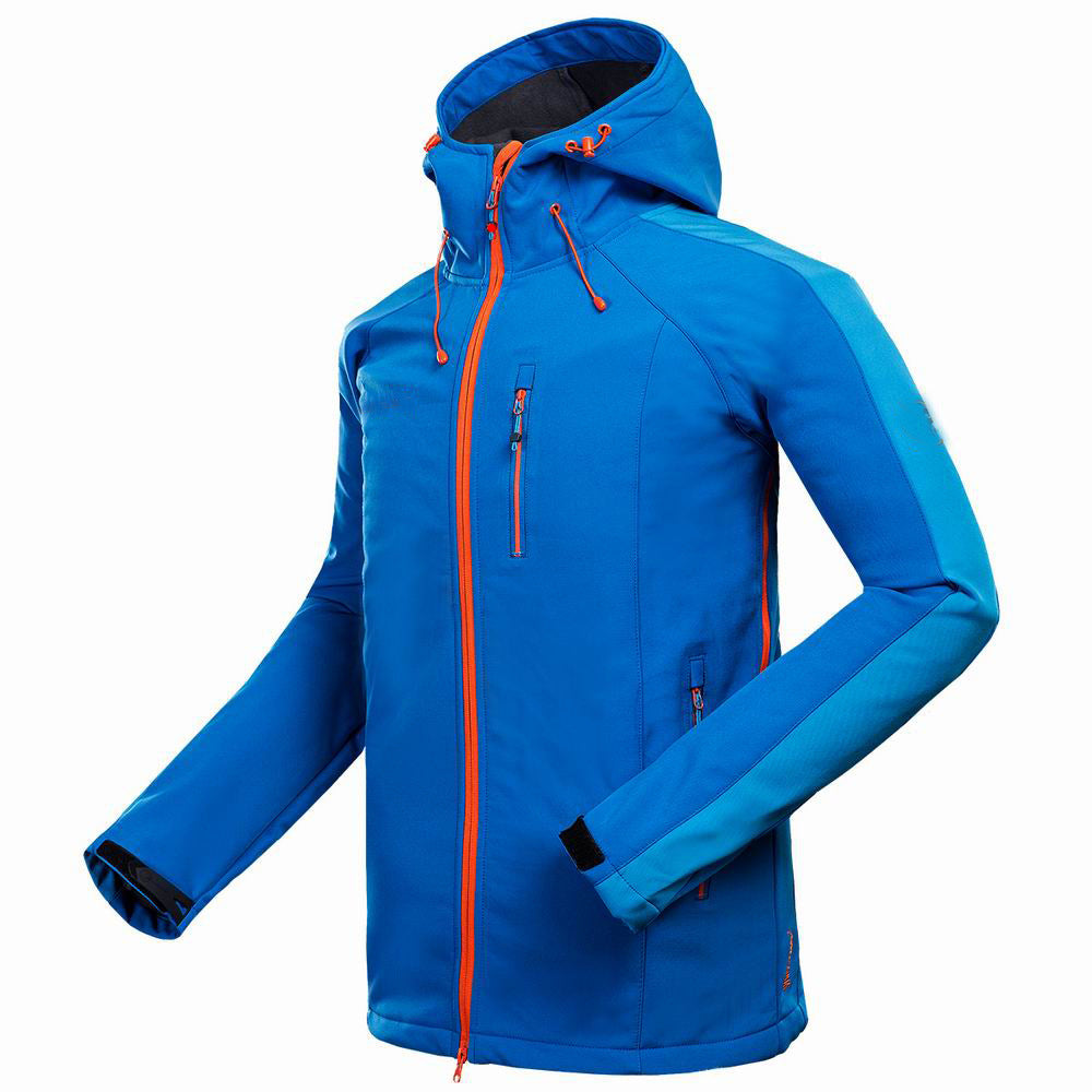 Mens Outdoor Soft Shell Jacket Windproof Durable Mountaineering Camping Wear
