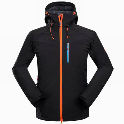 Mens Outdoor Soft Shell Jacket Windproof Durable Mountaineering Camping Wear