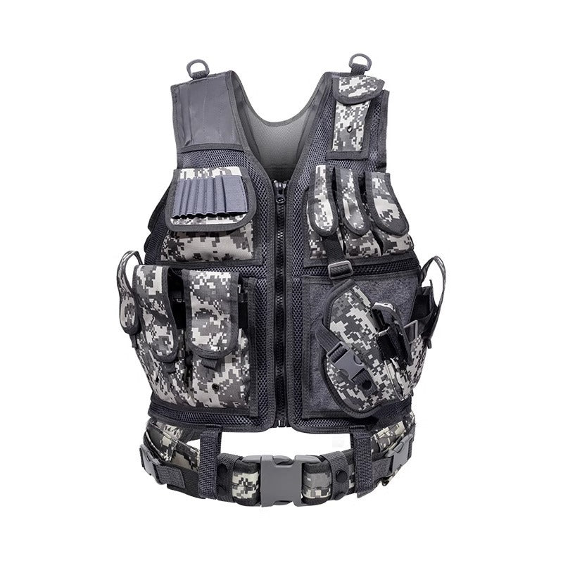 6000D Nylon Tactical Grid Vest Multi Pocket Durable Outdoor Gear