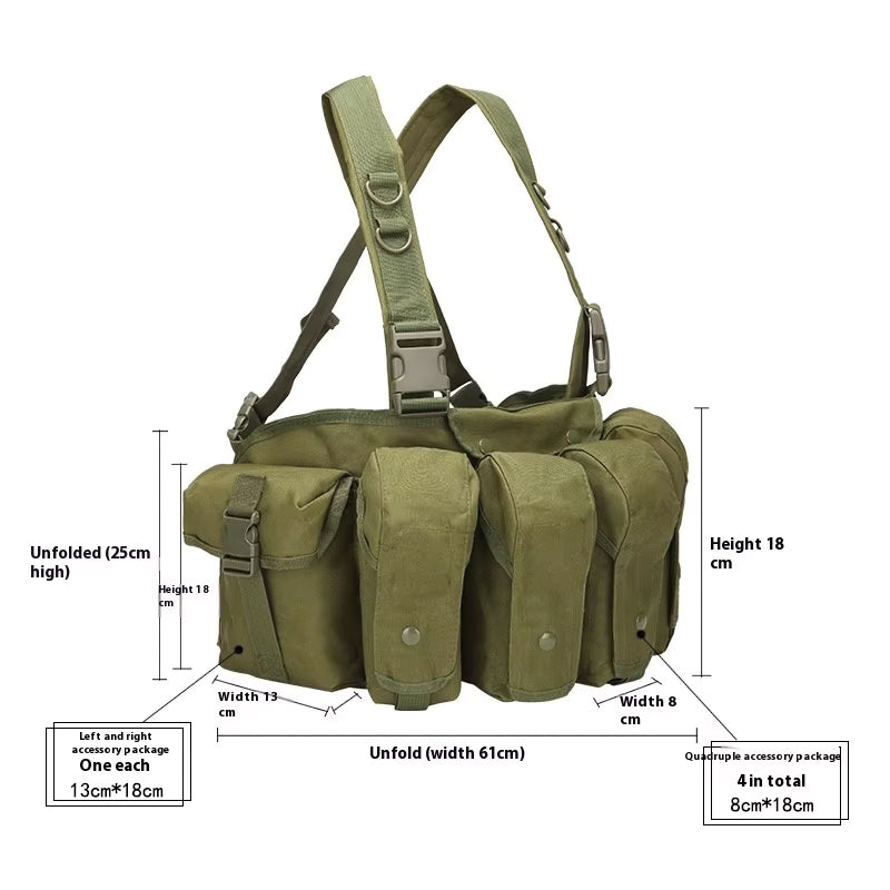 Tactical Vest MOLLE Chest Rig Military Cosplay Combat Gear