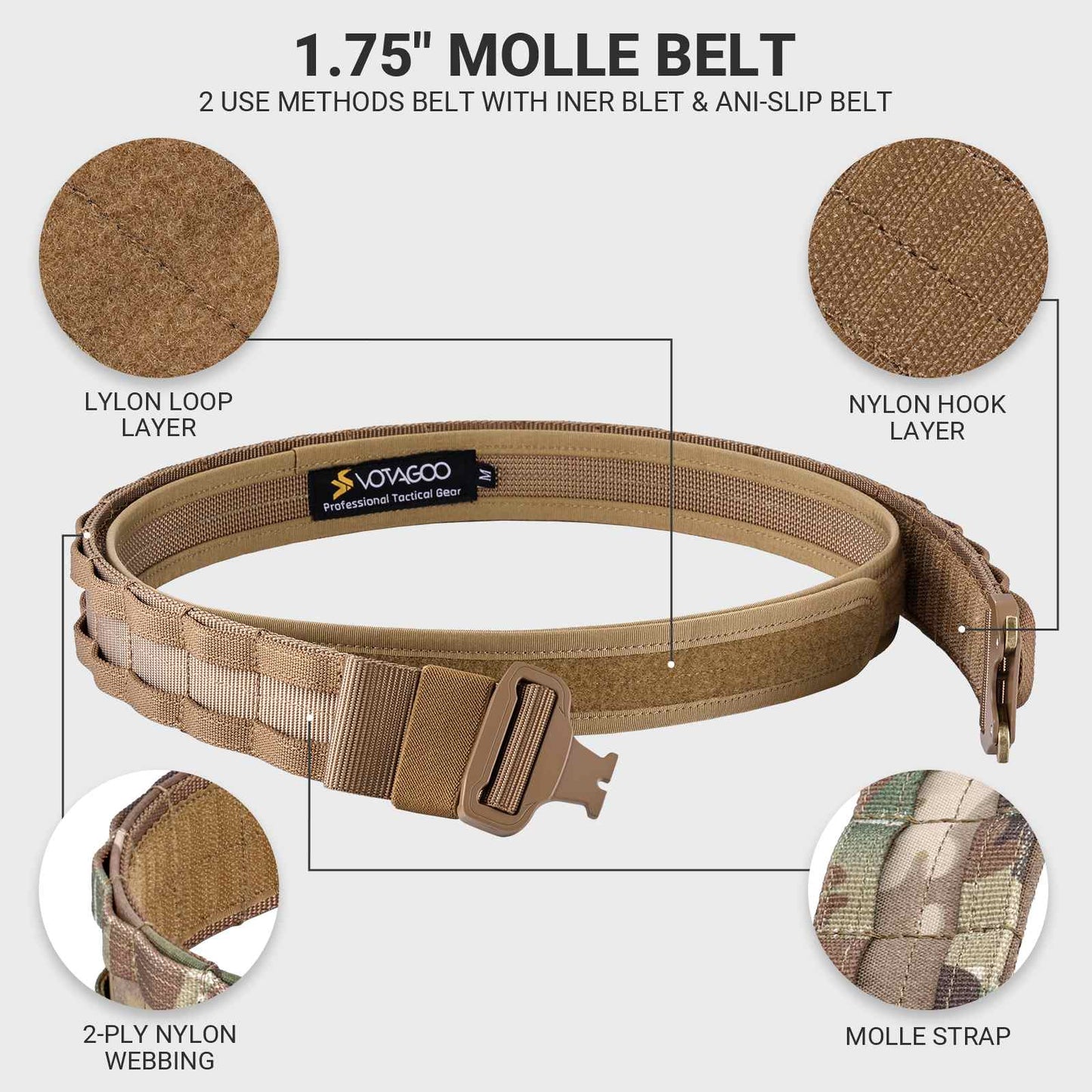 Battle Belt Quick Release Buckle Durable Adjustable Tactical Gear Performance