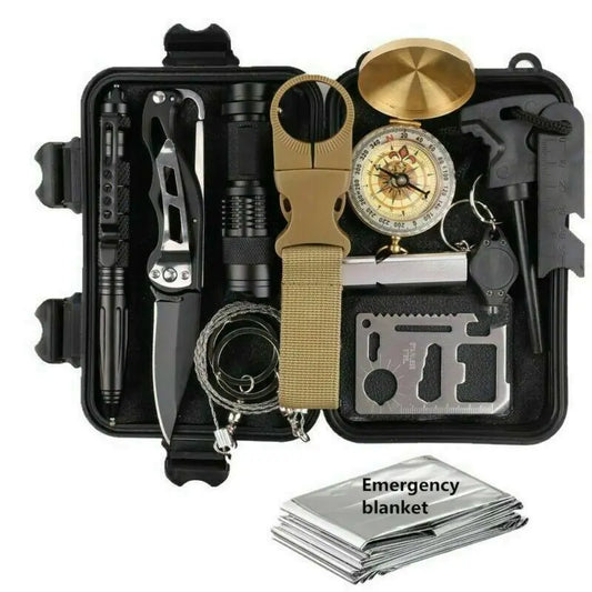 14 in 1 Emergency Survival Kit Outdoor Tactical SOS Gear