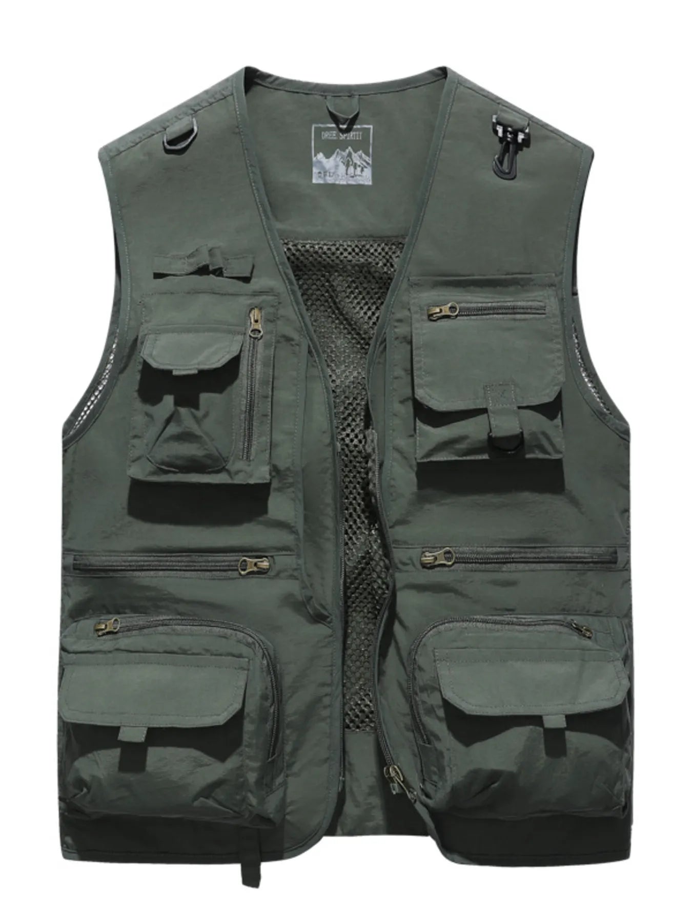 Men's Plus Size Outdoor Workwear Multi-Pocket Quick-Dry Mesh Vest