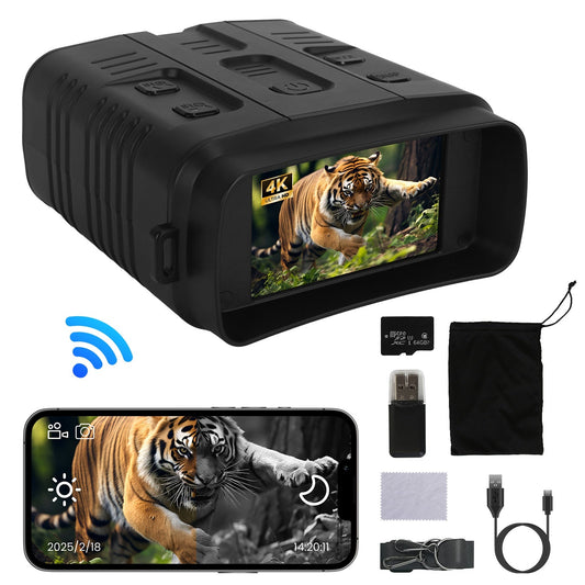 4K Night Vision Goggles Full Color 10X Zoom Long Range
