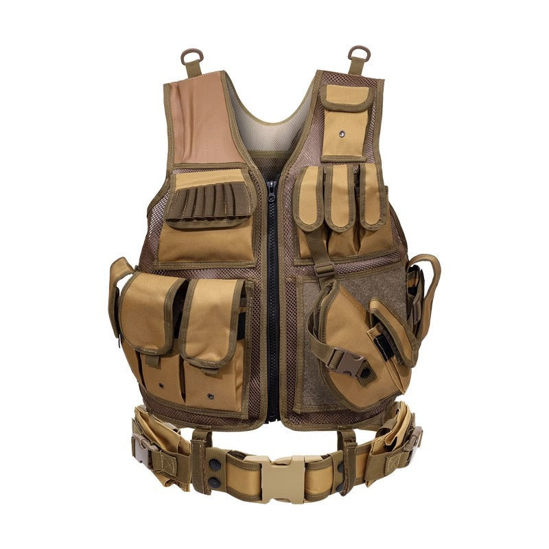 6000D Nylon Tactical Grid Vest Multi Pocket Durable Outdoor Gear