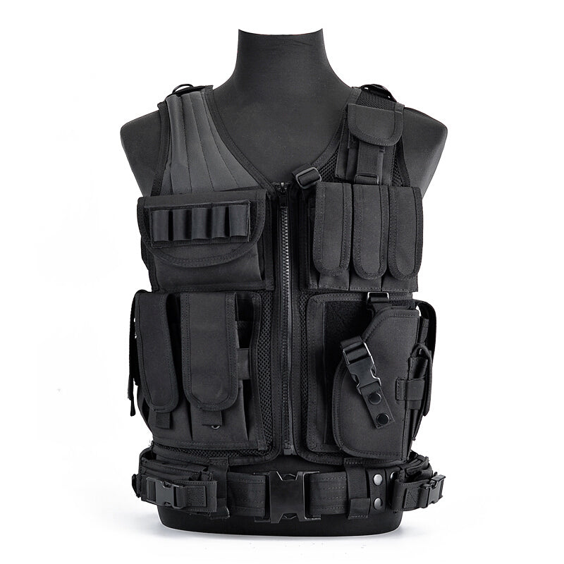 6000D Nylon Tactical Grid Vest Multi Pocket Durable Outdoor Gear