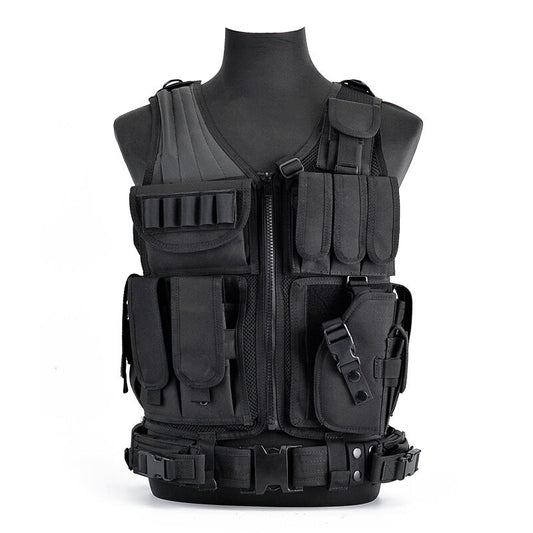 6000D Nylon Tactical Grid Vest Multi Pocket Durable Outdoor Gear