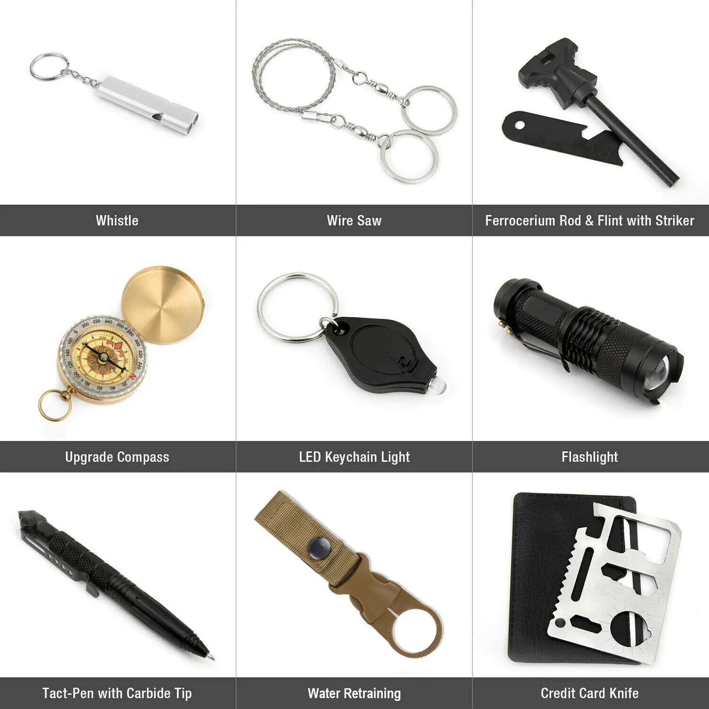14 in 1 Emergency Survival Kit Outdoor Tactical SOS Gear