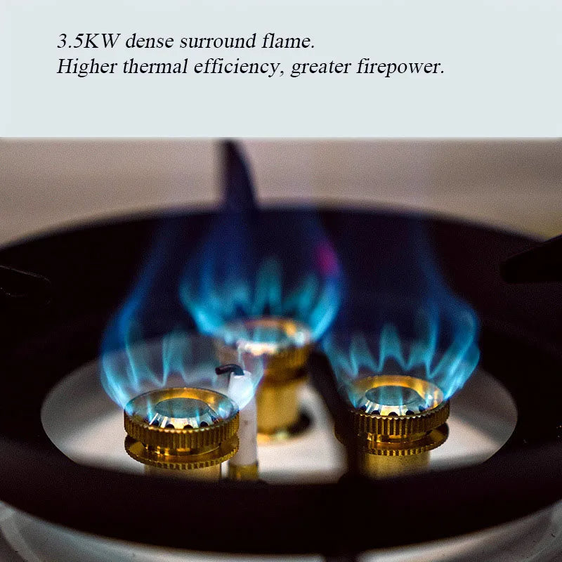 Mini Portable Gas Stove 3.5KW Stainless Steel Outdoor Camping Cooking