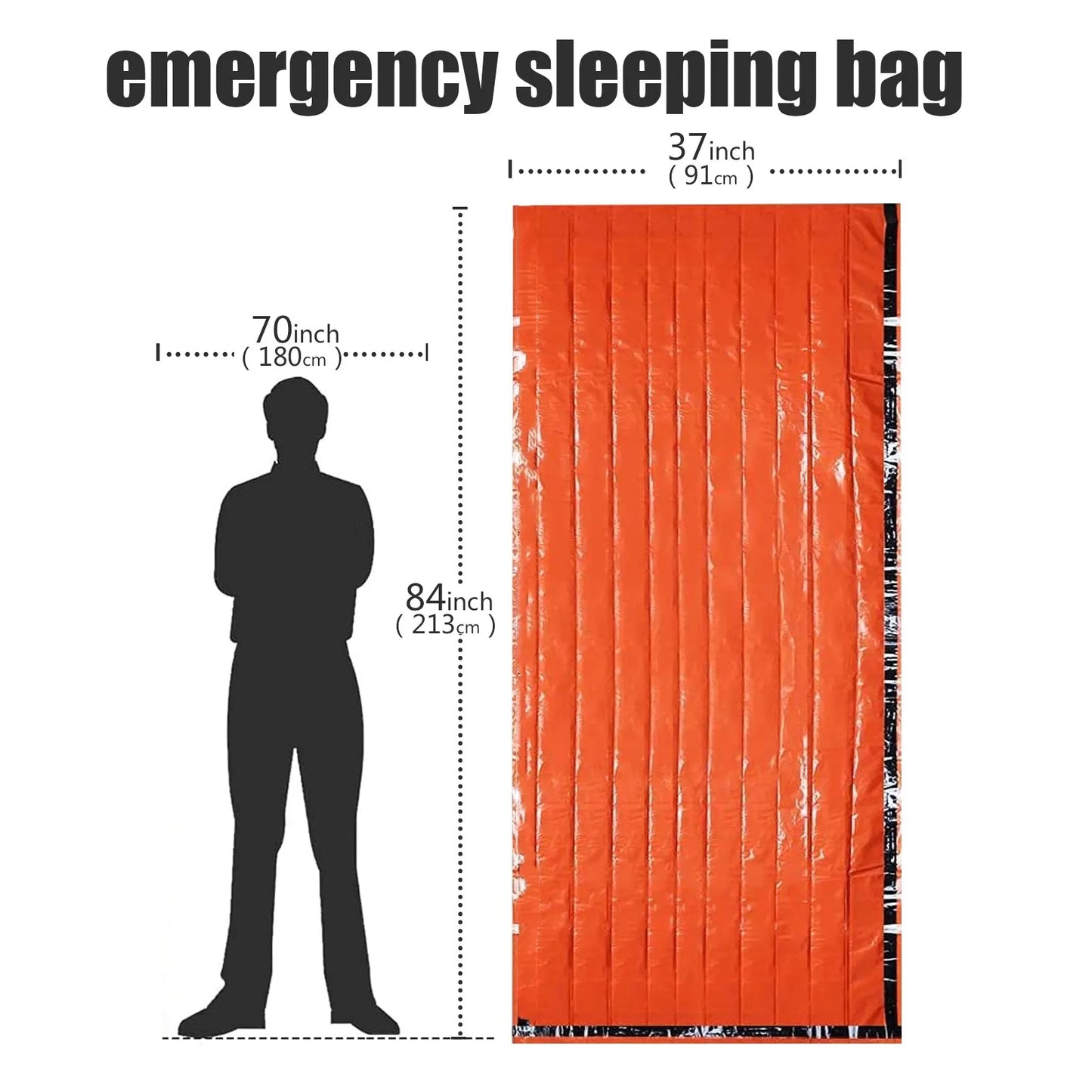 Portable Waterproof Emergency Survival Sleeping Bag Thermal Outdoor Rescue Gear