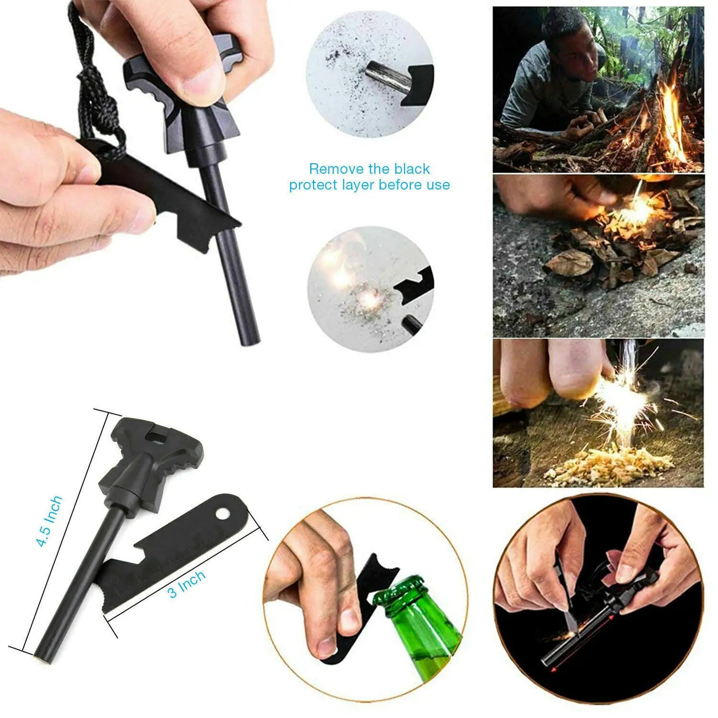 14 in 1 Emergency Survival Kit Outdoor Tactical SOS Gear