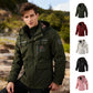 Mens Casual Windbreaker Jacket Waterproof Hooded Warm Outdoor Soft Shell
