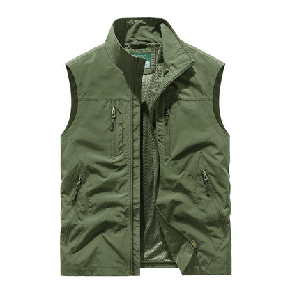 Outdoor Fleece Work Vest Fleece Sweatshirt Reversible