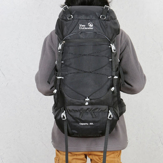 Outdoor Mountaineering Backpack Large Capacity Nylon Durable Hiking Camping Travel
