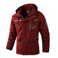 Mens Casual Windbreaker Jacket Waterproof Hooded Warm Outdoor Soft Shell