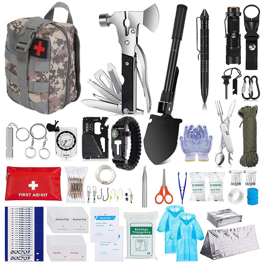 125Pcs Survival Kit Professional Emergency Tactical First Aid Outdoor Gear