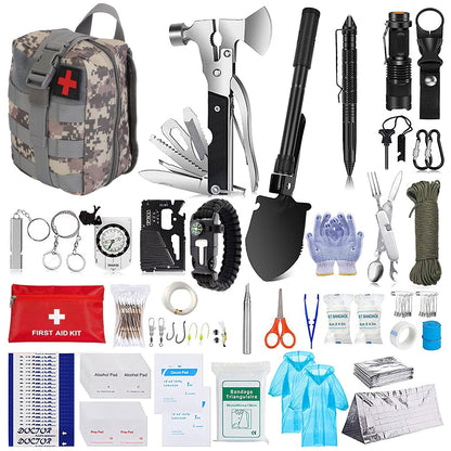 125Pcs Survival Kit Professional Emergency Tactical First Aid Outdoor Gear