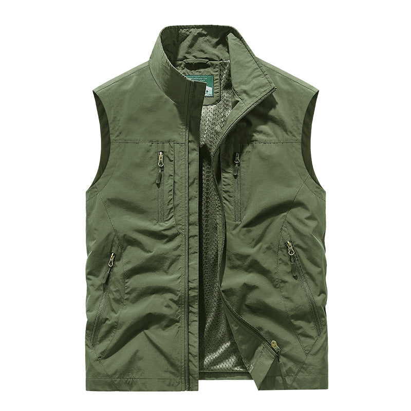 Outdoor Fleece Work Vest Fleece Sweatshirt Reversible