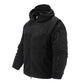 Mens Tactical Fleece Jacket Lightweight Thermal Hooded Outdoor Hiking Coat