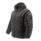Mens Tactical Fleece Jacket Lightweight Thermal Hooded Outdoor Hiking Coat