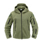 Mens Tactical Fleece Jacket Lightweight Thermal Hooded Outdoor Hiking Coat