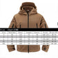 Mens Tactical Fleece Jacket Lightweight Thermal Hooded Outdoor Hiking Coat