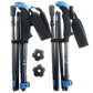 Travel Folding Hiking Poles Lightweight Durable Adjustable Outdoor Trekking Sticks