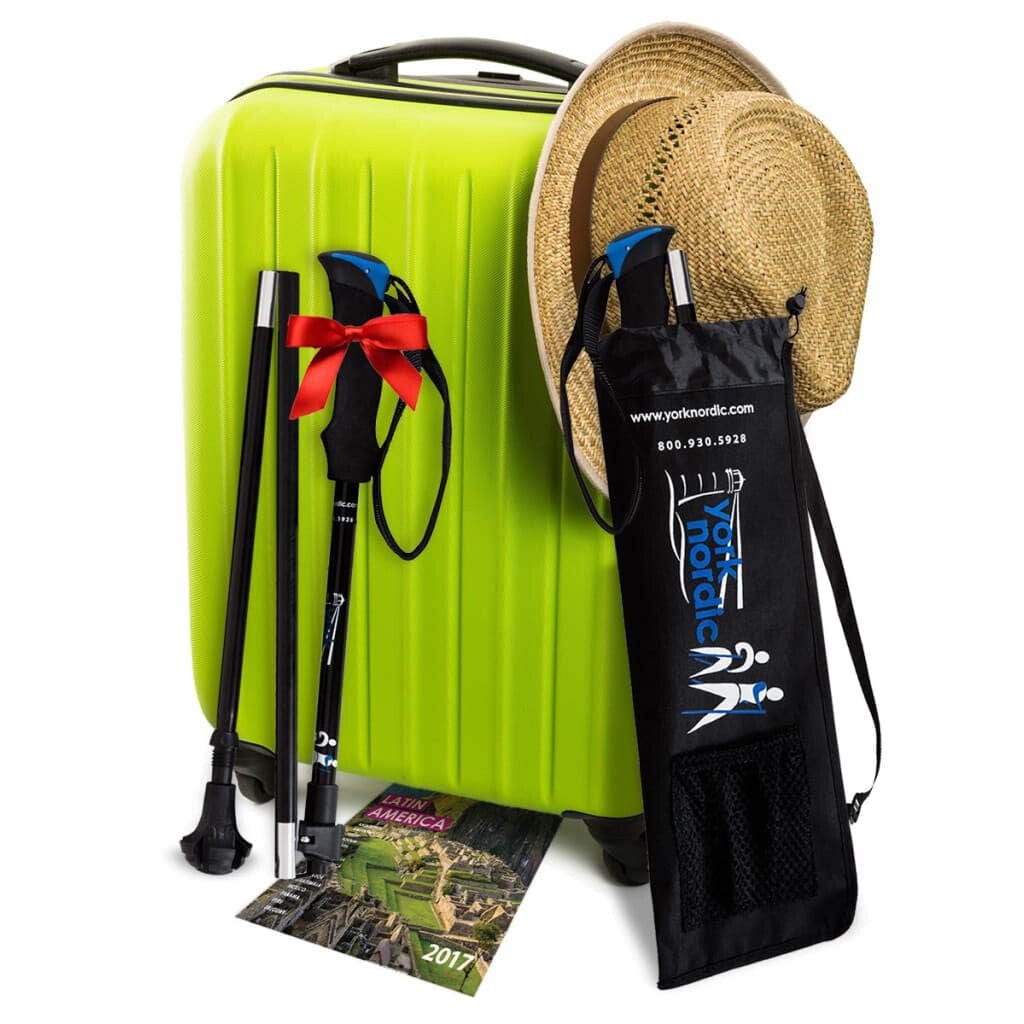 Travel Folding Hiking Poles Lightweight Durable Adjustable Outdoor Trekking Sticks
