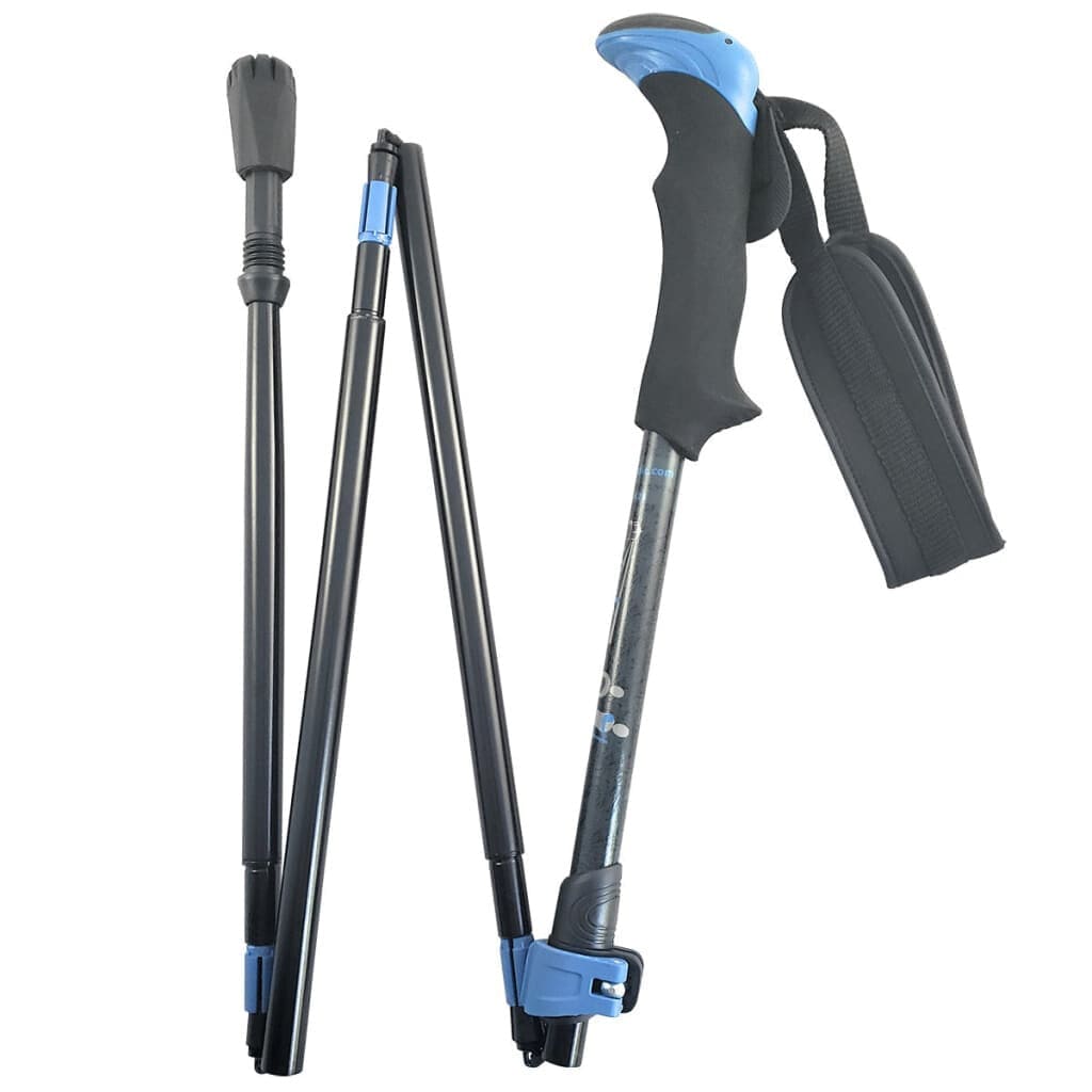 Travel Folding Hiking Poles Lightweight Durable Adjustable Outdoor Trekking Sticks